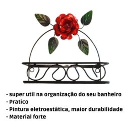Porta Shampoo Rústico em Ferro Várias Cores:vermelho - 4