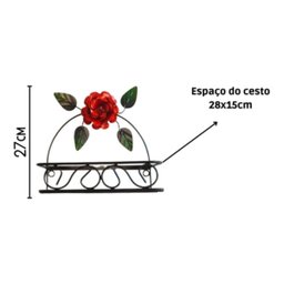 Porta Shampoo Rústico em Ferro Várias Cores:vermelho - 2