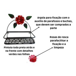 Porta Shampoo Rústico em Ferro Várias Cores:vermelho - 3