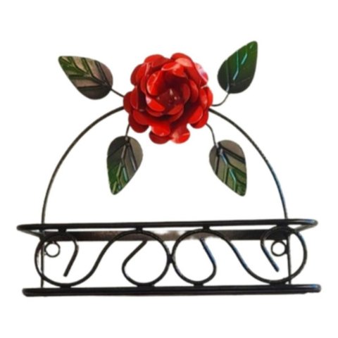 Porta Shampoo Rústico em Ferro Várias Cores:vermelho