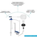 Ver imagem 2 de Mecanismo Completo Universal Simples com Acionamento Lateral Externo Branco/Azul Astra