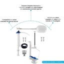 Ver imagem 2 de Mecanismo Completo Universal Simples com Acionamento Superior Branco/Azul Astra