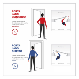Porta Social C/postigo 210x080 Branco Lado Esquerda L.25 - Branco - 2