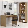 Kit 3 Peças com Cadeira para Escritório, Estante Livreiro e Escrivaninha Gávea - 1