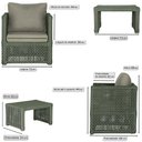Ver imagem 2 de Mesa e 2 Poltronas Madri Corda Náutica Estofado 8 Trama Verde
