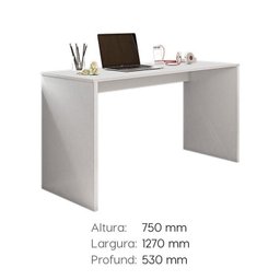 Kit 3 Peças com Cadeira para Escritório, Estante Livreiro e Escrivaninha Gávea - 4