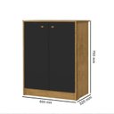 Ver imagem 3 de Kit 4 Peças com 1 Mesa L 1 Armário 1 Estante Uma Porta 1 Estante 2 Portas
