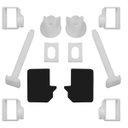 Ver imagem 5 de Kit Conjunto Fixação para Assento Sanitário Almofadado Preto| Astra