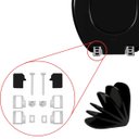 Ver imagem 3 de Kit Conjunto Fixação para Assento Sanitário Almofadado Preto| Astra