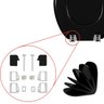 Kit Conjunto Fixação para Assento Sanitário Almofadado Preto| Astra - 3