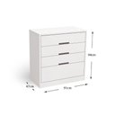 Ver imagem 3 de Cômoda de Quarto S824 c/ 4 Gavetas Freijó - Kappesberg