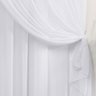Cortina 2,80x2,30 Sala Quarto Cozinha Varão Voil Duplo: Branco - 4