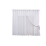 Cortina 2,80x2,30 Sala Quarto Cozinha Varão Voil Duplo: Branco - 1