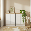 Ver imagem 5 de Armário Lateral Cabeceira Organizador Quarto Estetico Minimalista com Tampo Amadeirado