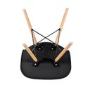 Ver imagem 7 de Conjunto de Mesa de Jantar Eames Eiffel Redonda 100cm Tampo de Madeira Preto com 4 Cadeiras Pretas