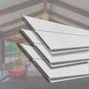 Ver imagem 1 de Kit 240m² Forro de PVC 8MMX20CMX3M(6m²) Branco Permatti