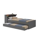 Ver imagem 4 de Cama Solteiro com Cama Auxiliar Lumina Cinza/Grafite