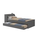 Ver imagem 2 de Cama Solteiro com Cama Auxiliar Lumina Cinza/Grafite