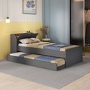 Ver imagem 1 de Cama Solteiro com Cama Auxiliar Lumina Cinza/Grafite