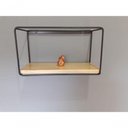 Ver imagem 2 de Nicho Retangular Preto com Madeira 20x35 Sala Quarto Cozinha