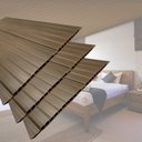 Ver imagem 1 de Kit 180m² Forro de PVC 8MMX20CMX3M(6m²) Marrom/Imbuia Permatti