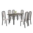 Ver imagem 2 de Conjunto Sala de Jantar com 6 Cadeiras Lara Preto/Arabesco