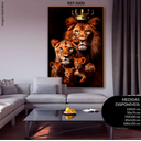 Ver imagem 1 de Quadro Decorativo Animais Rei Leão e Família