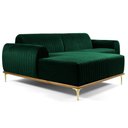Ver imagem 1 de Sofá 265cm 4 Lugares Chaise Esquerdo Pés Gold Verde Musgo