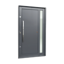Ver imagem 1 de Porta Pivotante Alumínio Lambril Visione c/Pux.Esq. Elite Cinza 240x130 Brimak