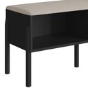 Ver imagem 5 de Sapateira Banco Estofado 93cm e Prateleira com 3 Ganchos Cor:nero