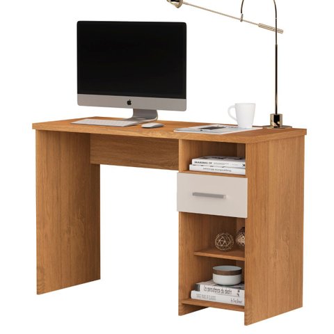 Escrivaninha para Quarto Duna Wood Nature Off White Giga Móveis