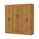 Ver imagem 2 de Guarda-Roupa 6 Portas 2 Gavetas Aurora Marrom/Cinamomo