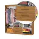 Ver imagem 6 de Guarda-Roupa 6 Portas 2 Gavetas Aurora Marrom/Cinamomo