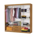 Ver imagem 4 de Guarda-Roupa 6 Portas 2 Gavetas Aurora Marrom/Cinamomo