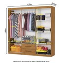Ver imagem 5 de Guarda-Roupa 6 Portas 2 Gavetas Aurora Marrom/Cinamomo