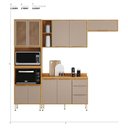 Ver imagem 3 de Cozinha Modulada Plena 4 Peças Torre Quente Cinamon Nude Prime Tx - Demóbile