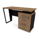 Ver imagem 3 de Mesa de Escritório 1,20m com Gaveteiro 3 Gavetas F5