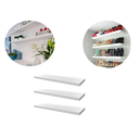 Ver imagem 2 de Kit 3 Prateleira Madeira Mdf Branca 100x20cm com Suporte Invisivel Flutuante Don Castro Decor Pratel