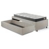 Base Box Cama Solteirão Sapateira Courino Linho Areia e Colchão Adapto Ecoflex 96x203 - 5
