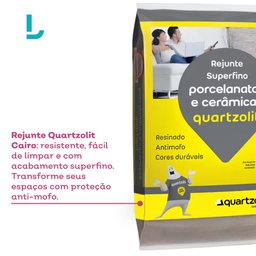 Rejunte para Porcelanatos e Cerâmicas 5kg Cairo - Quartzolit - 3 Rejunte para Porcelanatos e Cerâmicas 5kg Cairo - Quartzolit - 3