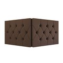 Ver imagem 1 de Cabeceira Elisa Queen Estofada Suede Capitonê Design Elegante Conforto para Quarto - Marrom