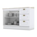 Ver imagem 2 de Balcão de Cozinha 120 Cm Nova York Branco com Tampo Calcare - Henn