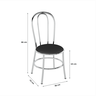 Cadeira Roselena C/ Encosto Tubular OOL 93 - COURISSIMO METALIZADO CAFÉ Pozza - 3