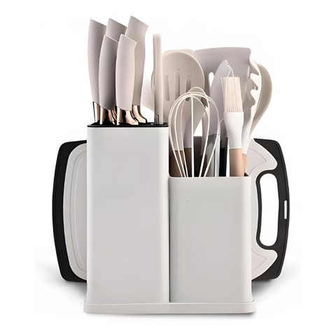 Conjunto de Utensilios de 19pc Bege