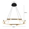 Lustre Pendente Nordecor Wida 2787 Preto / Ouro Champagne Led Bivolt Preto / Ouro Champagne 2787 - 5