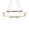 Lustre Pendente Nordecor Wida 2787 Preto / Ouro Champagne Led Bivolt Preto / Ouro Champagne 2787 - 1