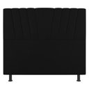 Ver imagem 3 de Cabeceira Cama Box Casal Queen Size Dublin 160cm Suede Preto - Abmaza