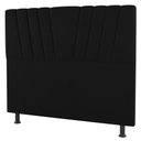 Ver imagem 1 de Cabeceira Cama Box Casal Queen Size Dublin 160cm Suede Preto - Abmaza