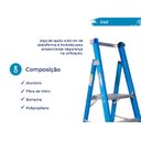 Ver imagem 4 de Escada Plataforma de Alumínio/fibra de Vidro 4 Degraus + Plataforma