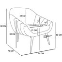 Ver imagem 2 de Kit 01 Namoradeira E 02 Poltronas Veludo Natural Bege